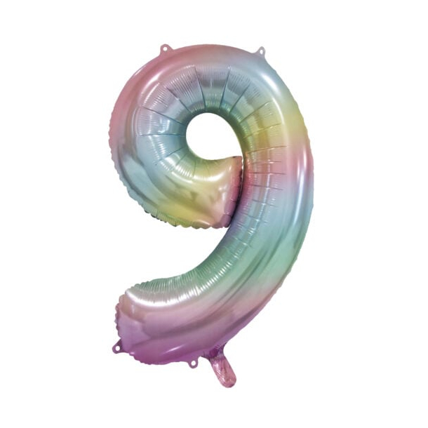 Folieballon Tal Pastel Regnbue - 86cm