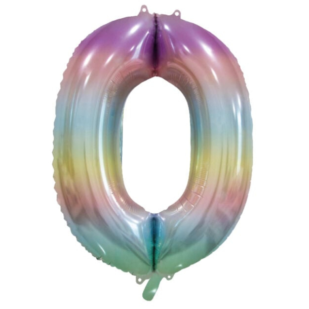 Folieballon Tal Pastel Regnbue - 86cm