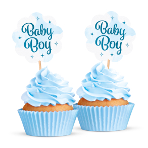 Cake Topper Baby Boy - 12stk
