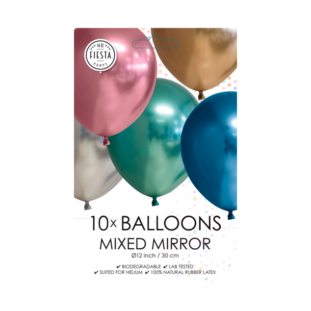 Balloner Glans Blandet - 10stk