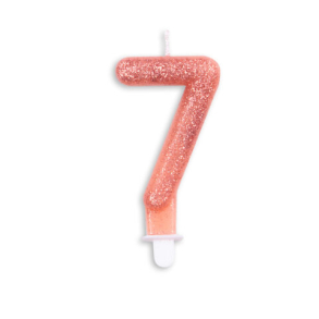 Kagelys Rosa Guld Tal 7 - 7cm