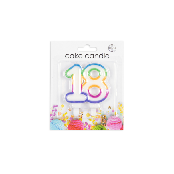 Kagelys multifarvet Tal 18 