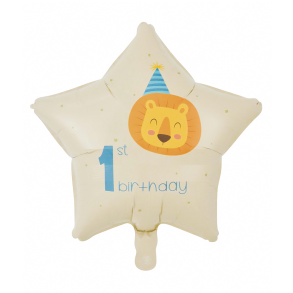 Folieballon 1st Birthday Blue - 45cm