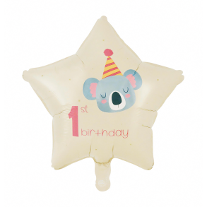 Folieballon 1st Birthday Rd - 45cm