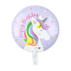 Folieballon Unicorn Happy Birthday - 45cm