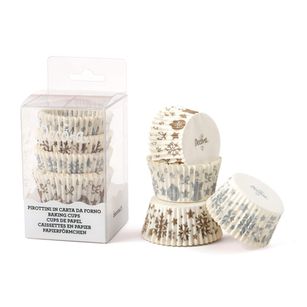 Decora Muffinsforme Hvid jul- 75stk