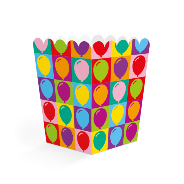 Snack Boks Ballon 6x6x10 - 8stk