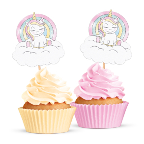 Cake Topper Unicorn - 12stk