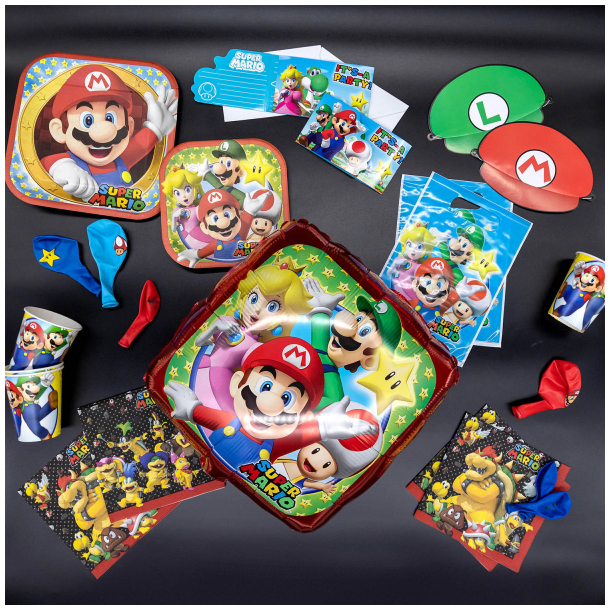 Tallerkner Super Mario 18x18 - 8stk