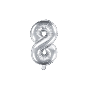 Folieballon Slv Tal 8 - 35cm