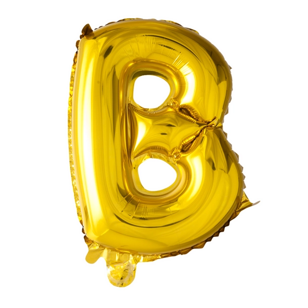 Folieballon "B" Guld - 41cm