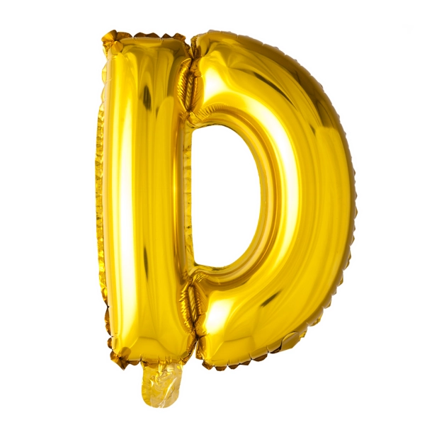 Folieballon "D" Guld - 41cm