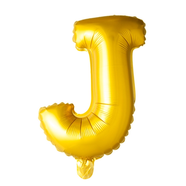 Folieballon "J" Guld - 41cm
