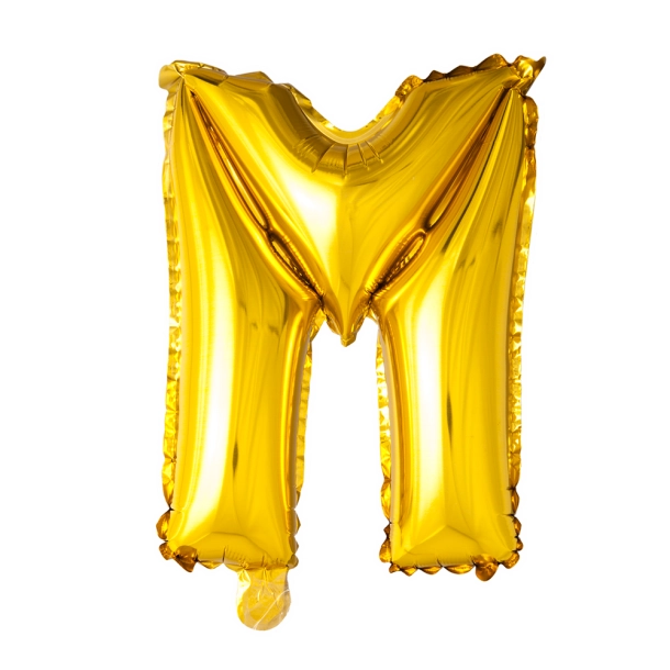 Folieballon "M" Guld - 41cm