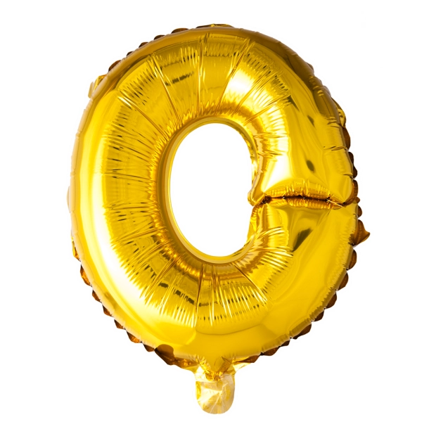 Folieballon "O" Guld - 41cm