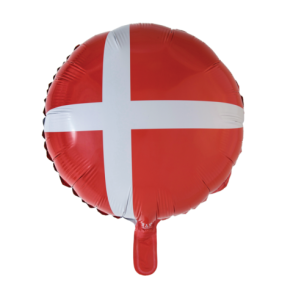Folieballon Danmarks Flag - 45cm