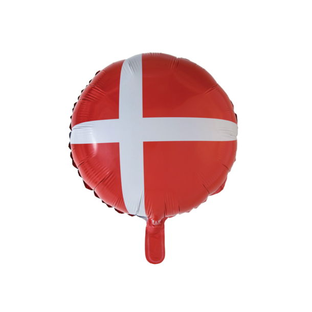 Folieballon Danmarks Flag - 45cm