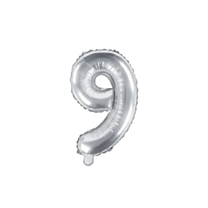 Folieballon Slv Tal 9 - 35cm