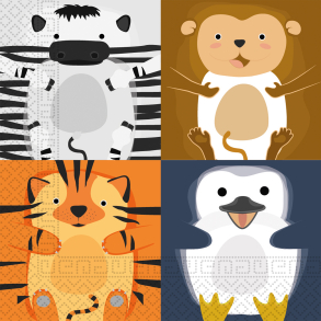 Servietter Zoo Animals - 20stk