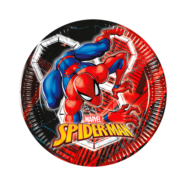 Tallerkner Spiderman World of Web 20 - 8stk