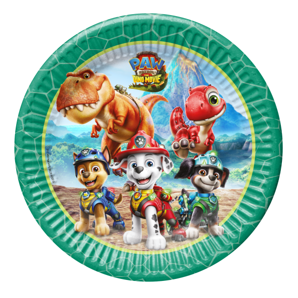 Tallerkner Paw Patrol Dino Movie �23 - 8stk