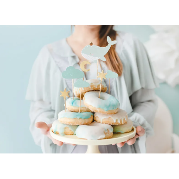 Cake Topper Hval Mix - 7stk