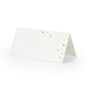 Bordkort Guld Stjerner - 10stk