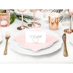 Bordkortholder Rosa Guld Hjerte - 10stk