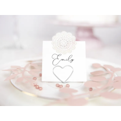 Bordkortholder Slv Hjerte - 10stk