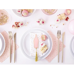 Bordkort Flaske Lyserd - 6stk