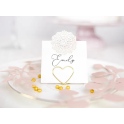 Bordkortholder Guld Hjerte - 10stk