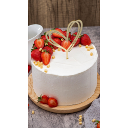 Cake Topper Hjerte - Guld