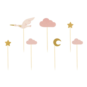 Cake Topper Stork Mix - 7stk