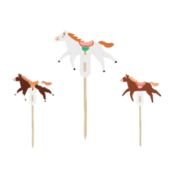 Cake Topper Hest - 6stk