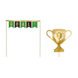 Cake Topper Fodbold - 2stk