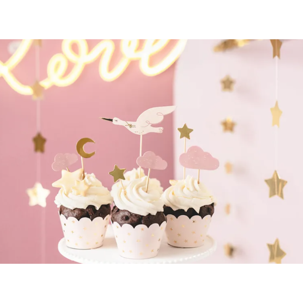Cake Topper Stork Mix - 7stk