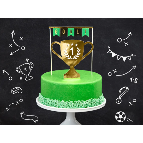 Cake Topper Fodbold - 2stk