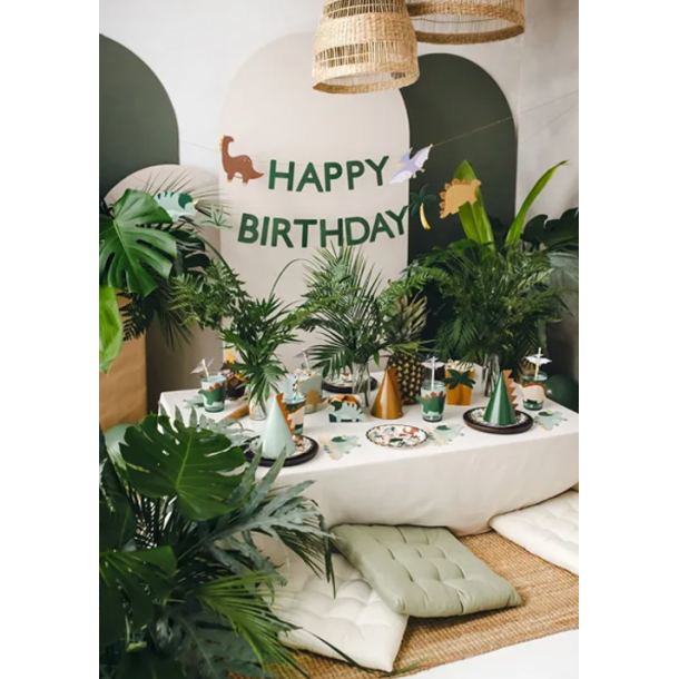 Tallerkner Dinosaur 18 - 6stk