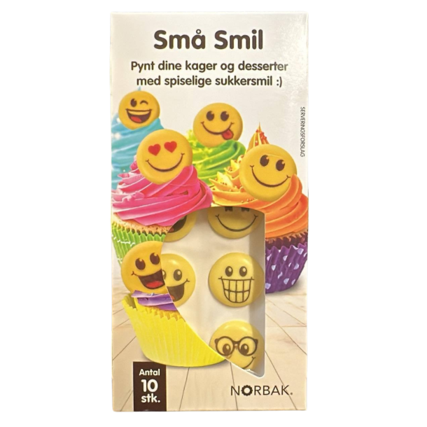 Sukkerdekoration Smileys 