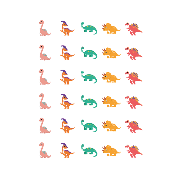 Luksus Sukkerprint Dinosaur 3,8 - 30stk