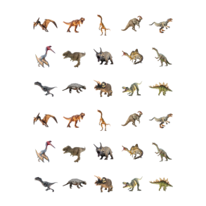 Luksus Sukkerprint Dinosaur 3,8 - 30stk