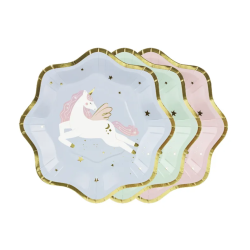 Tallerkner Enhjrning 18 - 6stk