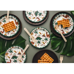 Tallerkner Dinosaur 18 - 6stk