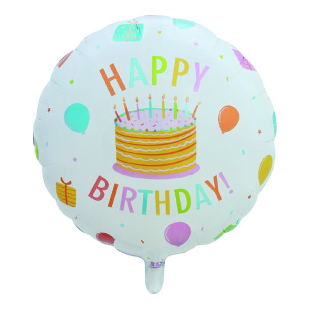 Folieballon Happy Birthday - 45cm