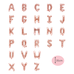 Folieballon Bogstav Rosa Guld - 35cm