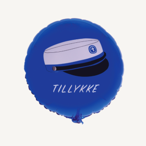 Folieballon Studenterhue Tillykke Bl - 45cm