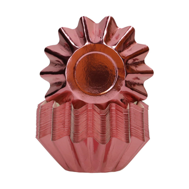 FunCakes Muffinsforme Bloom Rosa Guld - 48stk