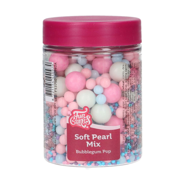 FunCakes Krymmel Soft Pearls Mix Bubblegum Pop - 80g
