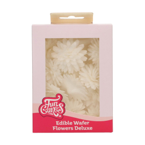 FunCakes Vaffelblomst Daisy Hvid - 12stk