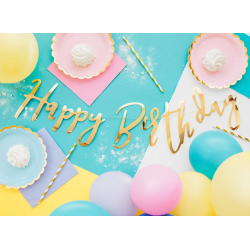 Banner Happy Birthday Guld - 16.5x62cm